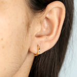 Beautiful Minimal 14K Yellow Gold Daily Wear Huggie Earrings For Gift