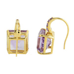 14k Yellow Gold Amethyst Hook Earrings For Her