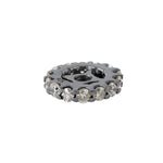 925 Sterling Silver Pave Diamond Spacer Finding